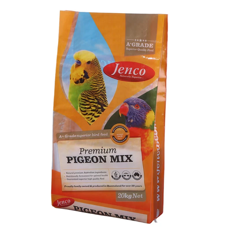 20kg Jenco Premium Pigeon Mix bird feed bag in printed BOPP laminated PP woven fabric