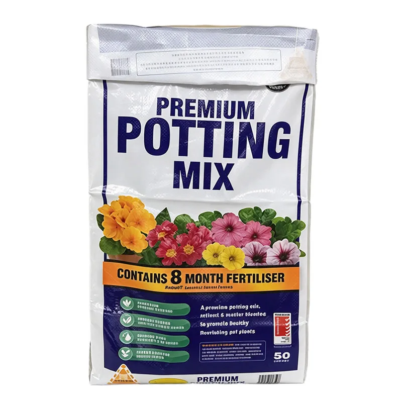 25kg PP woven potting mix fertiliser bag with full colour print