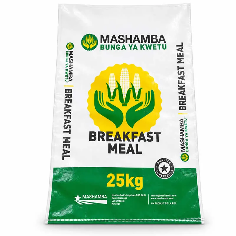 25kg MASHAMBA Bunga Ya Kwetu breakfast meal bag printed in PP woven fabric